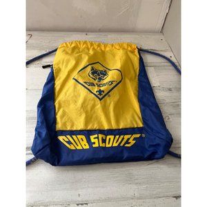 Yellow and blue Cub Scouts windbreaker type back pack  bag